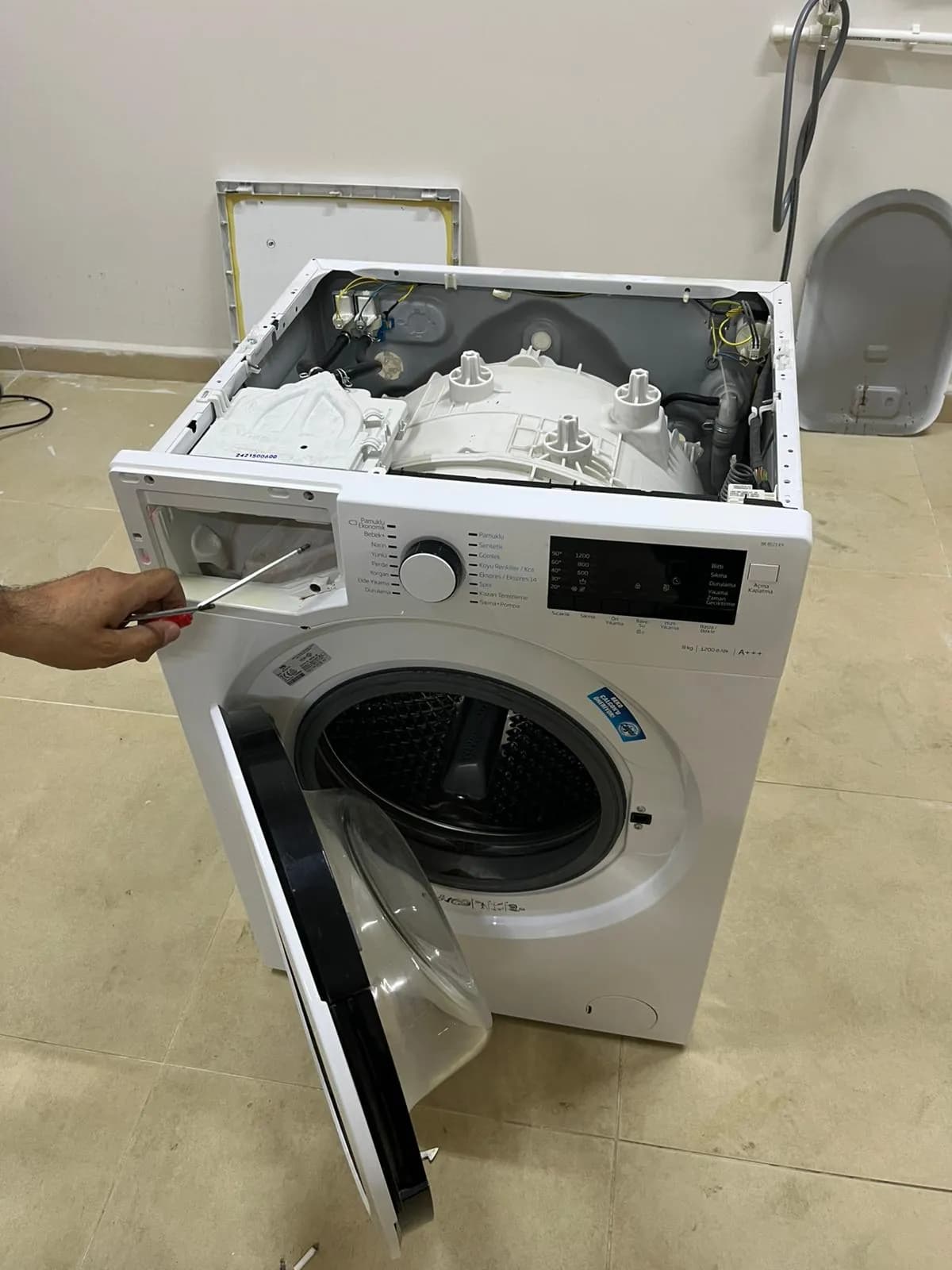 Çamaşır makinesinde arıza tespiti