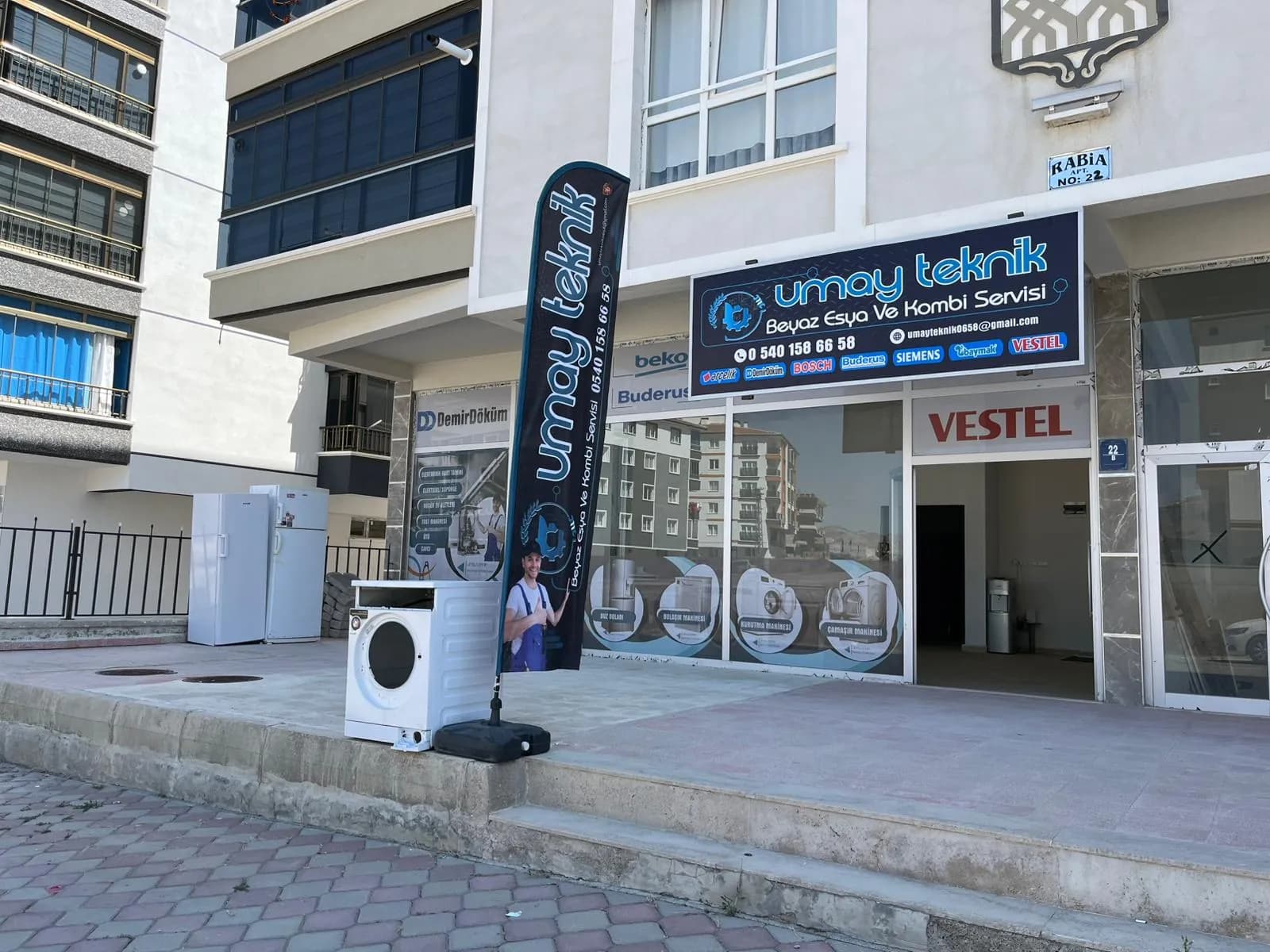 Umay Teknik Servis — Oğuzhan Caddesi No:22/B, Rabia Apartmanı önü